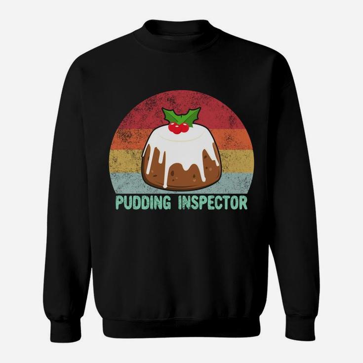 Retro Christmas Figgy Pudding Inspector Sweatshirt Sweatshirt