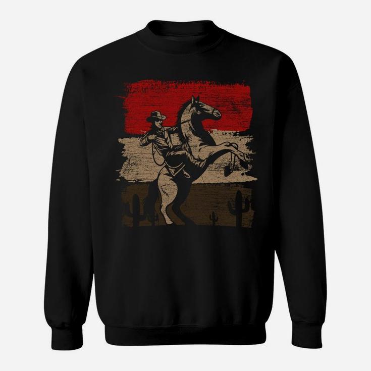 Retro Horse Riding Western Cowboy Sweatshirt