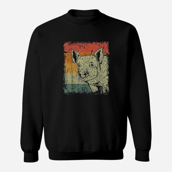 Retro Pig Farmer Gift Vintage Pig Sweatshirt