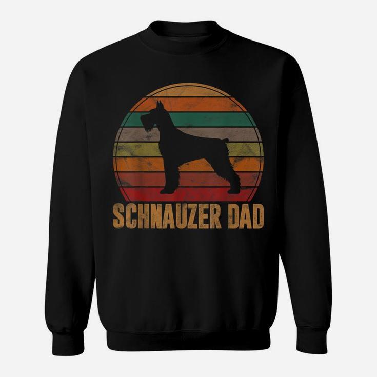 Retro Schnauzer Dad Gift Standard Giant Dog Owner Pet Father Sweatshirt