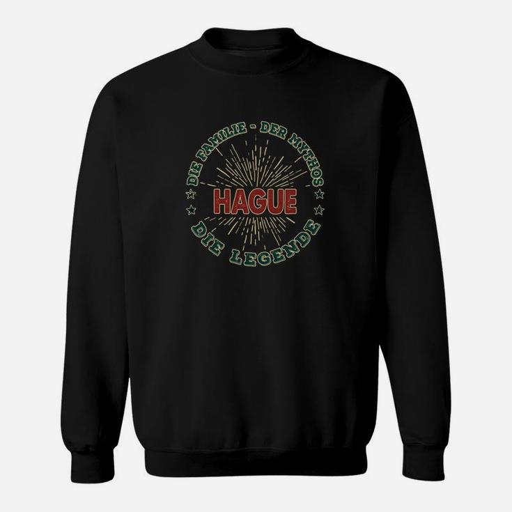 Retro-Stil Hague Legenden Sweatshirt in Schwarz, Vintage Design Tee