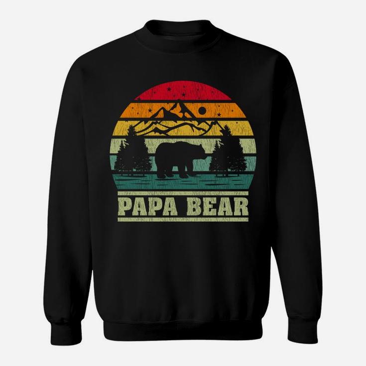 Retro Vintage Camping Lover Papa Bear Camper Sweatshirt