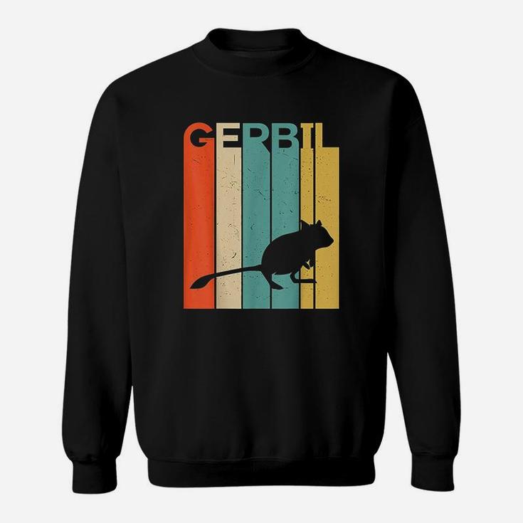 Retro Vintage Gerbil Silhouette Gerbil Lover Gerbil Owner Sweatshirt