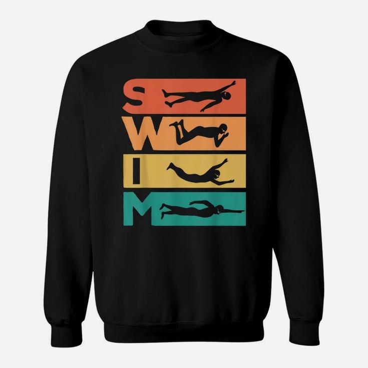 Retro Vintage Swimming Gift For Swimmers Sweatshirt