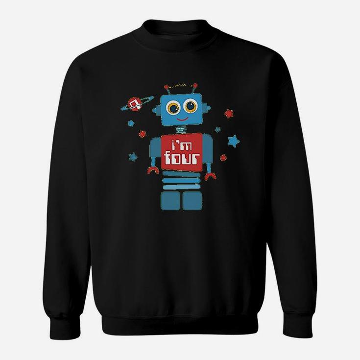 Robot 4Th Birthday Sweatshirt