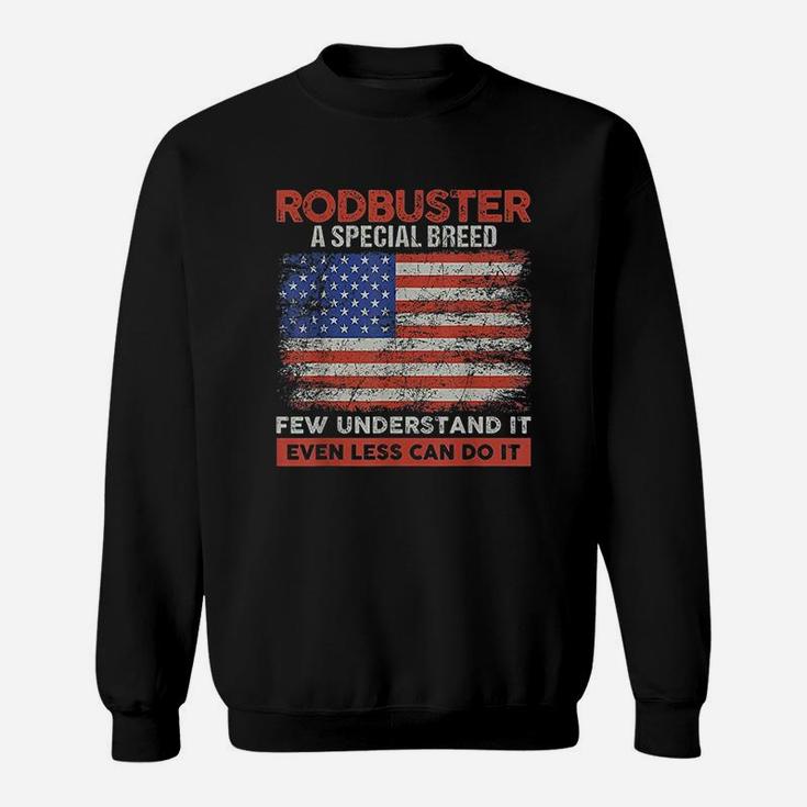 Rodbuster American Welder Flag Iron Worker Sweatshirt