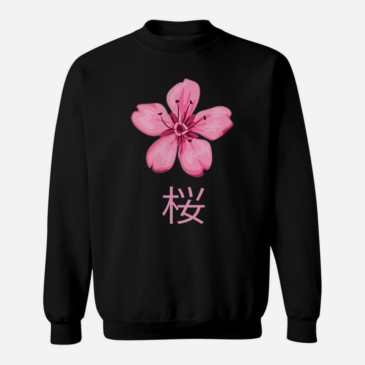 Sakura Cherry Blossom Flower Japanese Vintage Aesthetic Girl Sweatshirt
