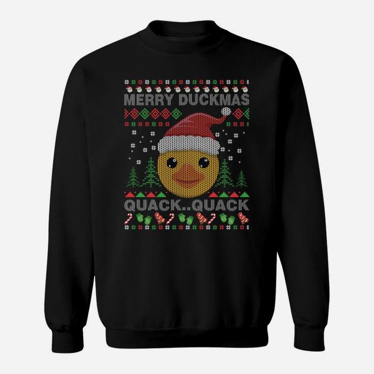 Santa Claus & Rubber Duck Ugly Christmas | Quack Gifts Sweatshirt Sweatshirt