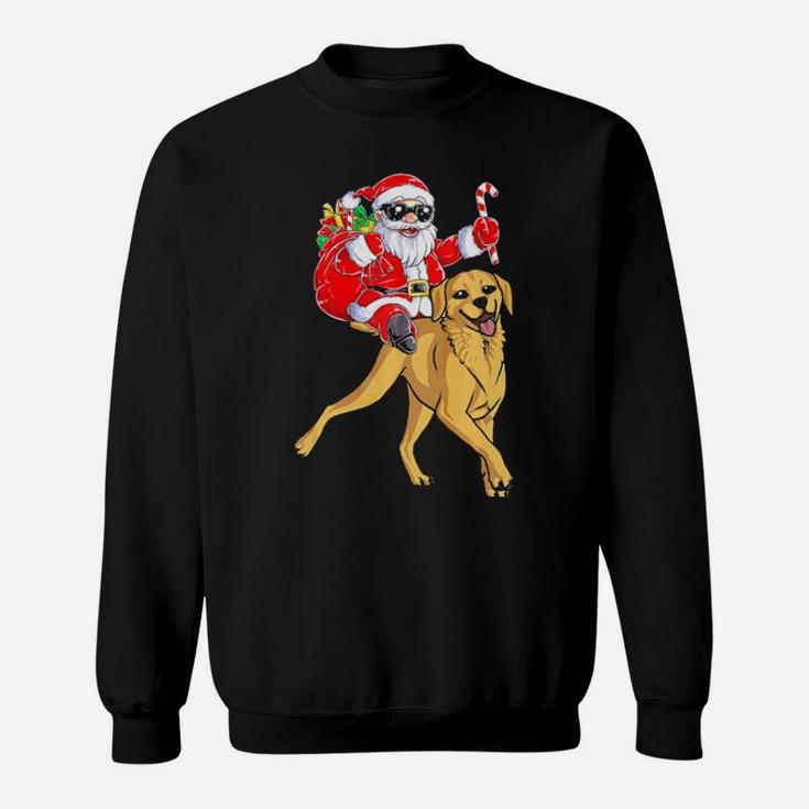 Santa Claus Riding Labrador Retriever Xmas Gifts Dog Sweatshirt