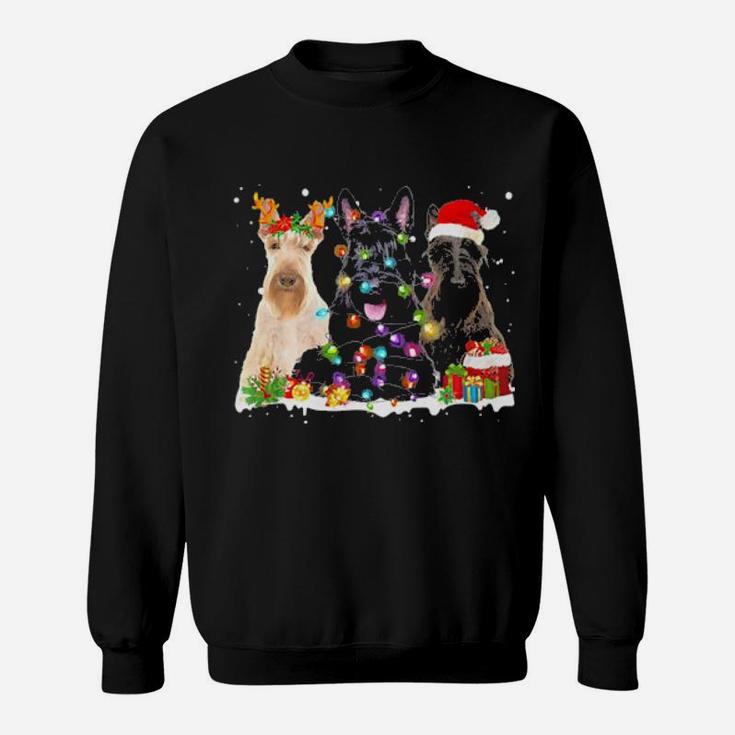 Santa Scottish Terrier Dog Gorgeous Reindeer Sweatshirt