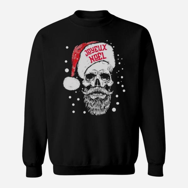 Santa Skull Joyeux Noel Sweatshirt