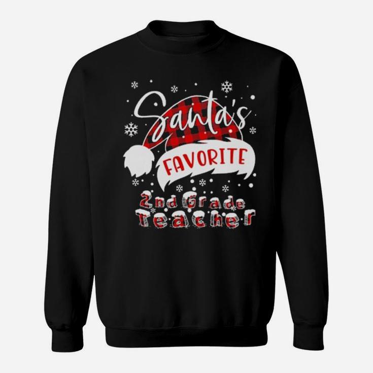 Santa's Favorite 2Nd Grade Teacher Sweatshirt