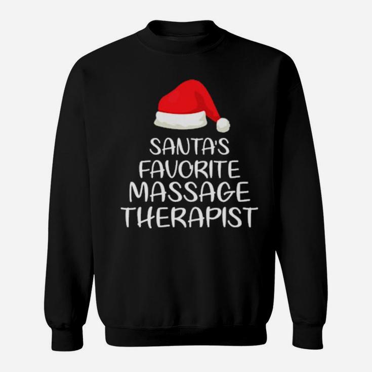 Santa's Favorite Massage Therapist Matching Family Xmas Sweatshirt