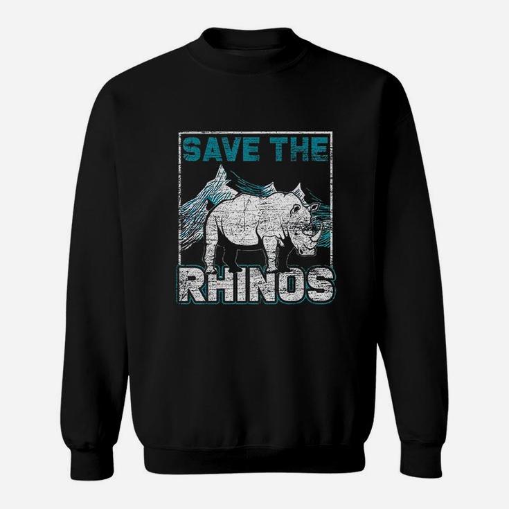 Save The Rhinos Animal Sweatshirt