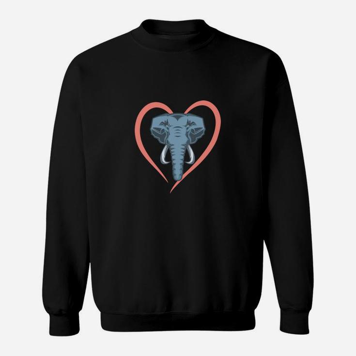 Schützt Die Elefanten In Africa Herz Liebe Sweatshirt
