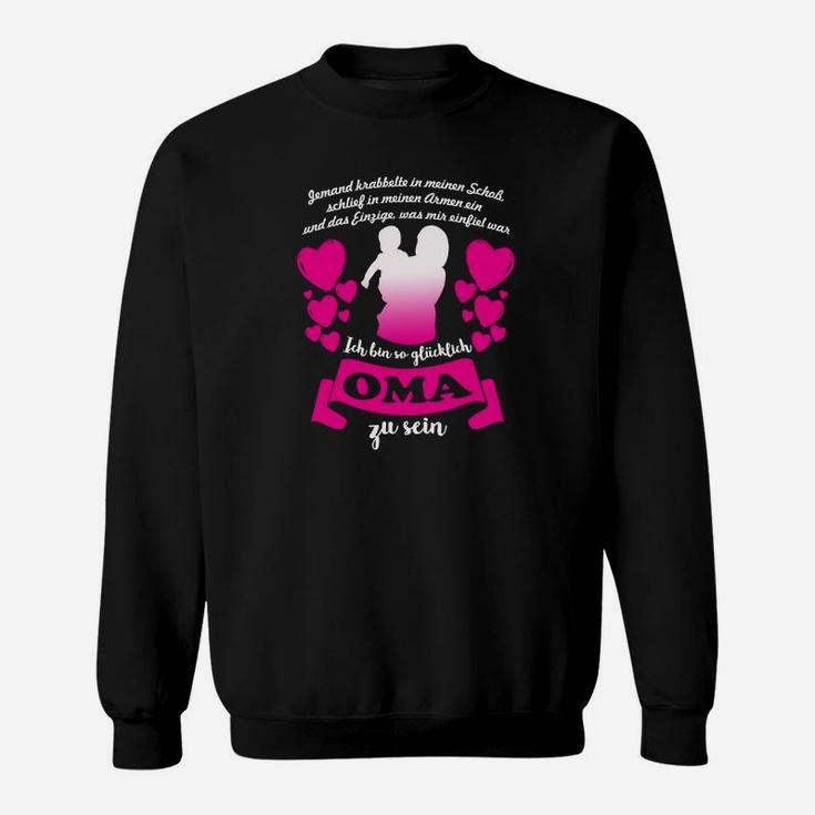 Schwarzes Damen Sweatshirt Jahrelang Oma zu sein - Liebevolles Design