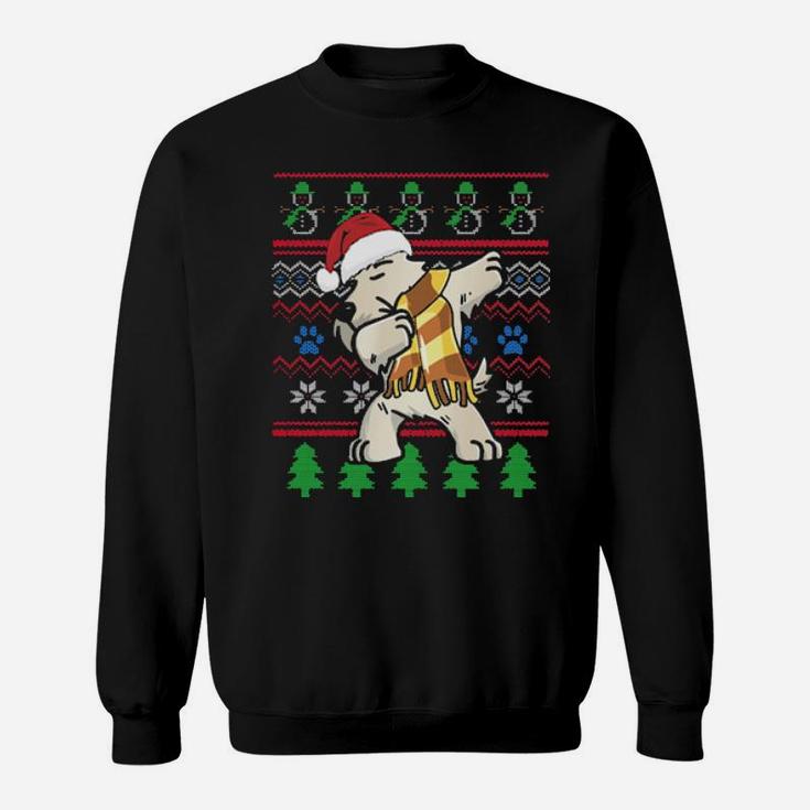 Scottish Terrier Dabbing Ugly Sweater Style Xmas Sweatshirt