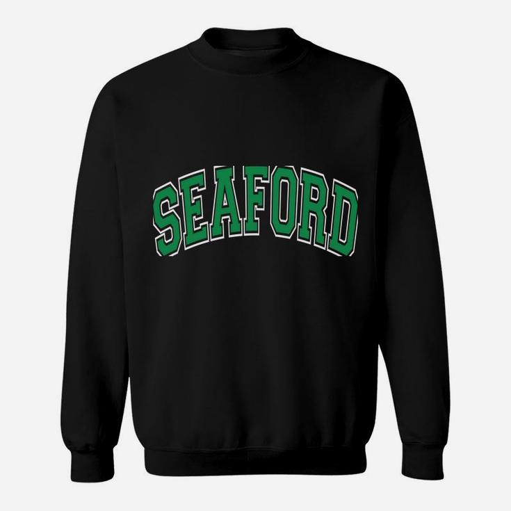 Seaford Ny Varsity Style Green Text Sweatshirt