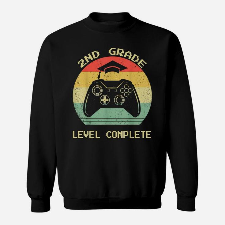 Second 2Nd Grade Graduation Level Complete Video Gamer Gift Sweatshirt