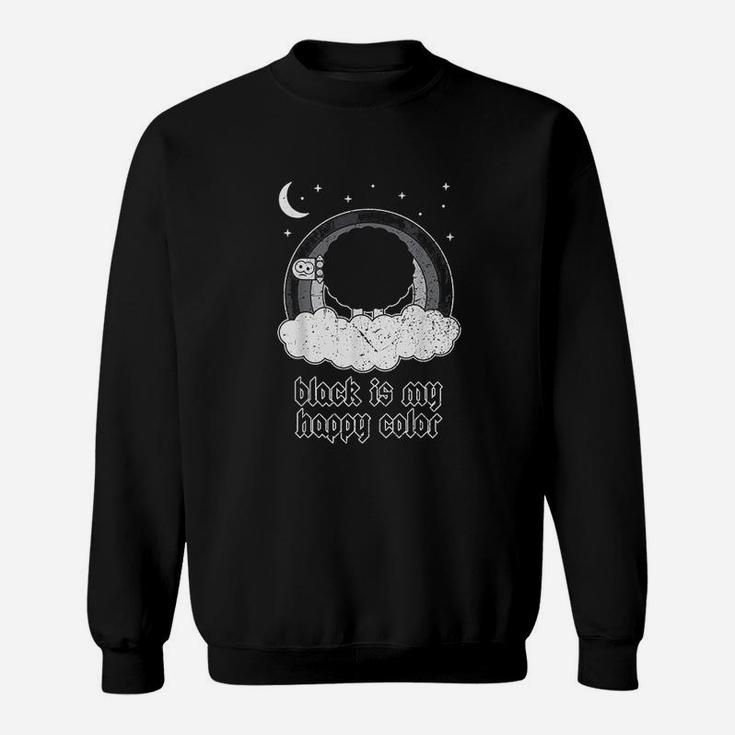 Sheep Black Is My Happy Color Sweatshirt