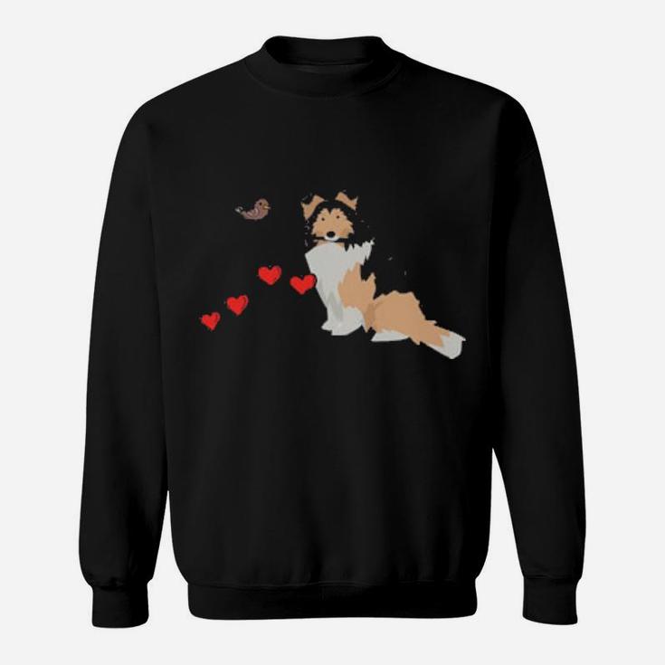 Shetland Sheepdog Valentines Day Sheltie Sweatshirt