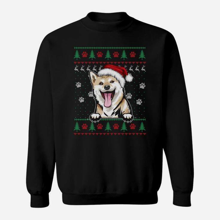 Shiba Inu Christmas Ugly Sweater Funny Dog Lover Xmas Gift Sweatshirt Sweatshirt