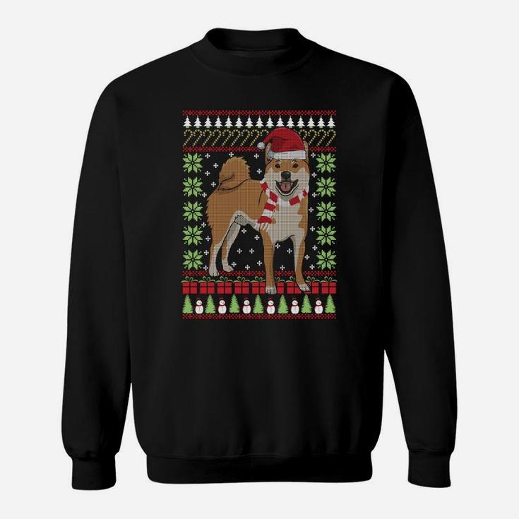 Shiba Inu Ugly Christmas Funny Holiday Dog Lover Xmas Gift Sweatshirt Sweatshirt