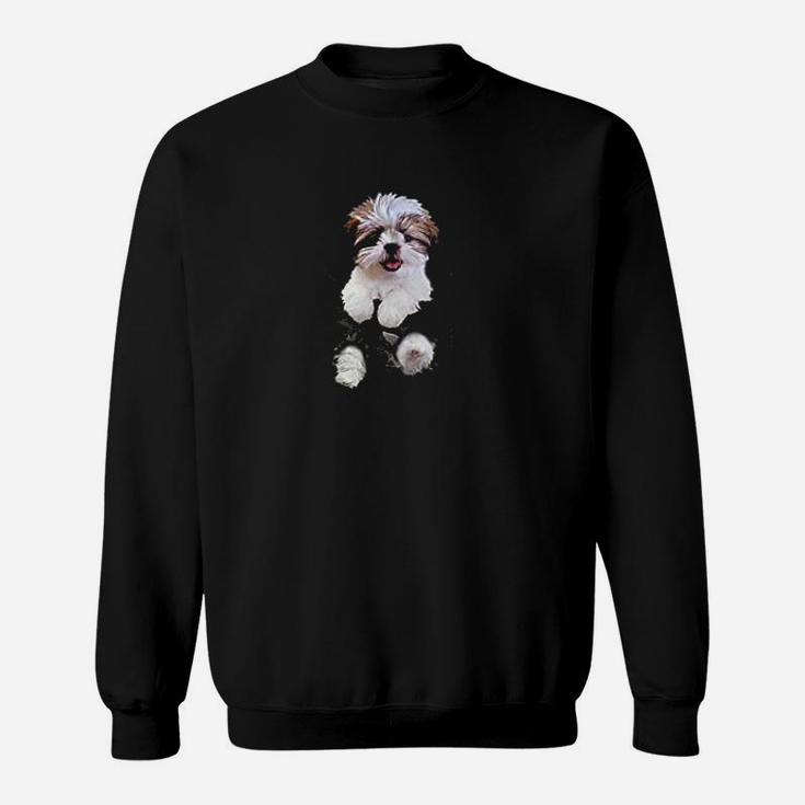 Shih Tzu In Pocket Puppy Sweatshirt
