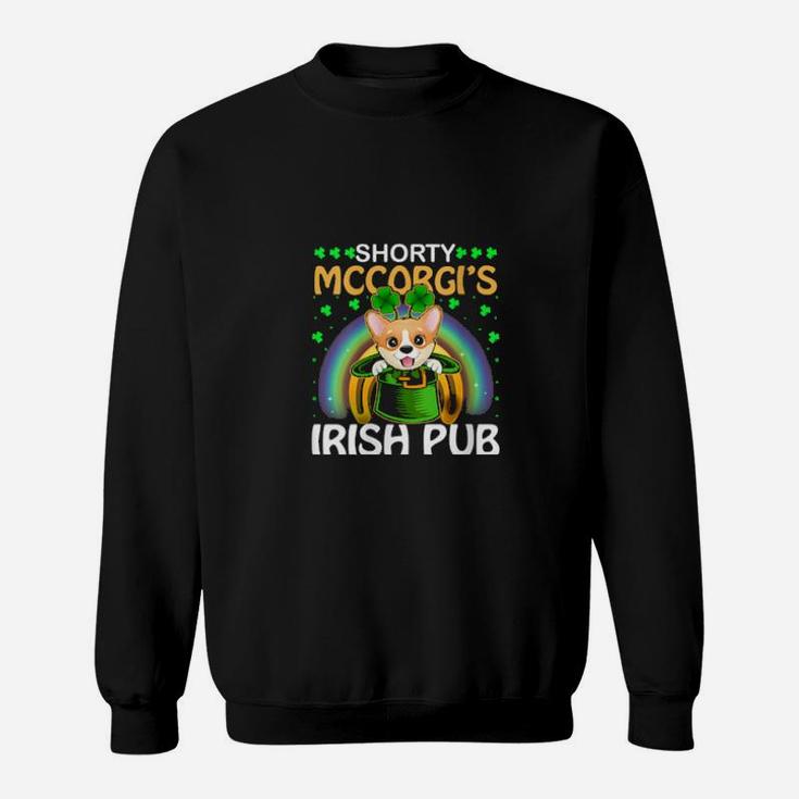 Shorty Mccorgi Irish Pub Leprechaun Corgi Sweatshirt
