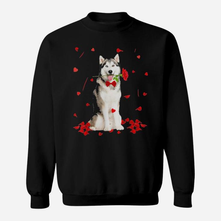 Siberian Husky Valentines Day Sweatshirt