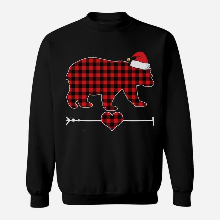 Sister Bear Christmas Pajama Red Plaid Buffalo Family Gift Sweatshirt