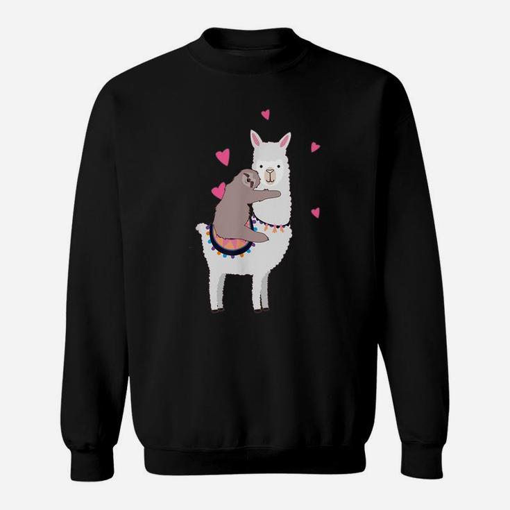 Sloth Riding Llama Best Friends Alpaca Animal Lover Gift Sweatshirt