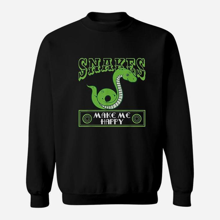 Snakes Makes Me Happy Snake Lover Sweatshirt