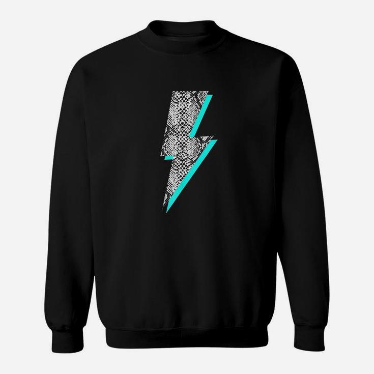 Snakeskin Lightning Bolt Animal Print Sweatshirt