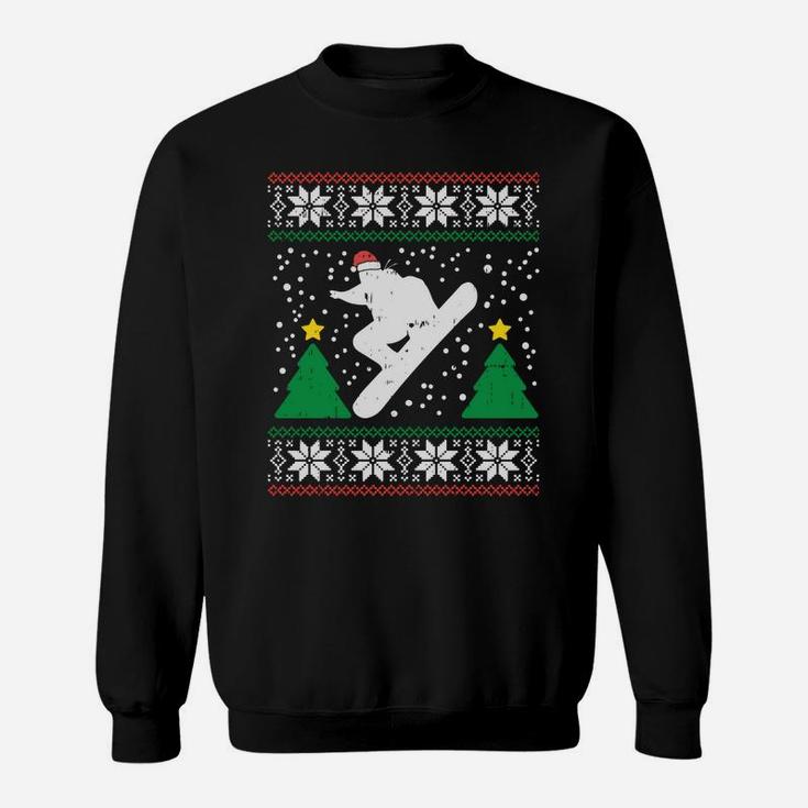 Snowboard Ugly Christmas Sweater Winter Sport Xmas Men Gift Sweatshirt Sweatshirt