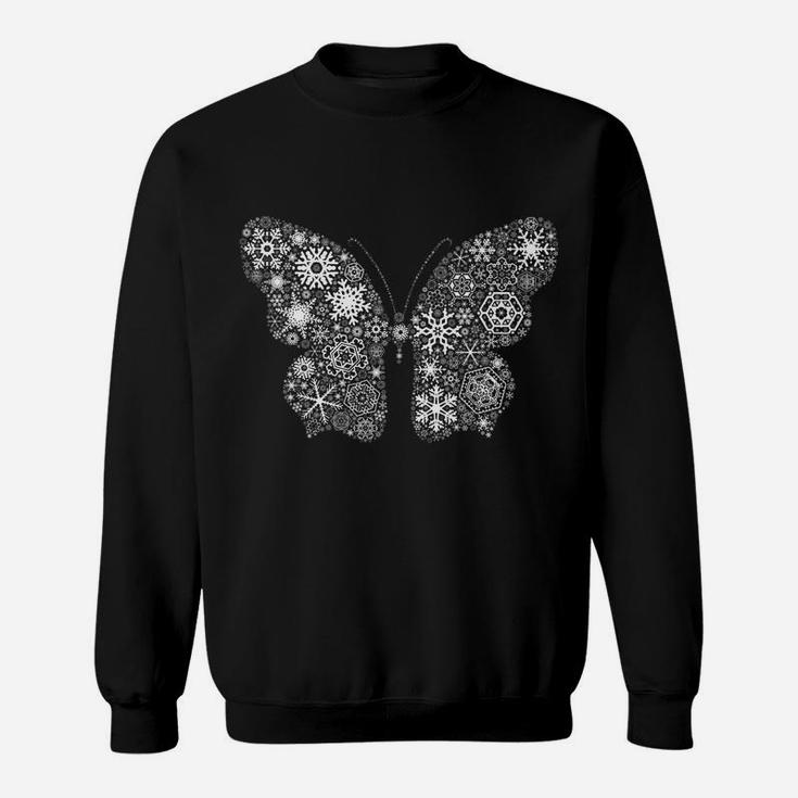 Snowflake Merry Christmas Gifts - Butterfly Sweatshirt