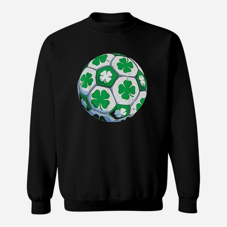 Soccer Ball Shamrock St Patricks Day Boys Men Sports Gifts Sweatshirt