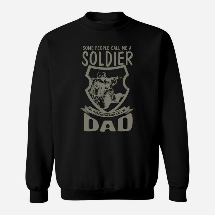 Soldaten-Vater Stolz Sweatshirt, Bevorzuge den Titel Papa