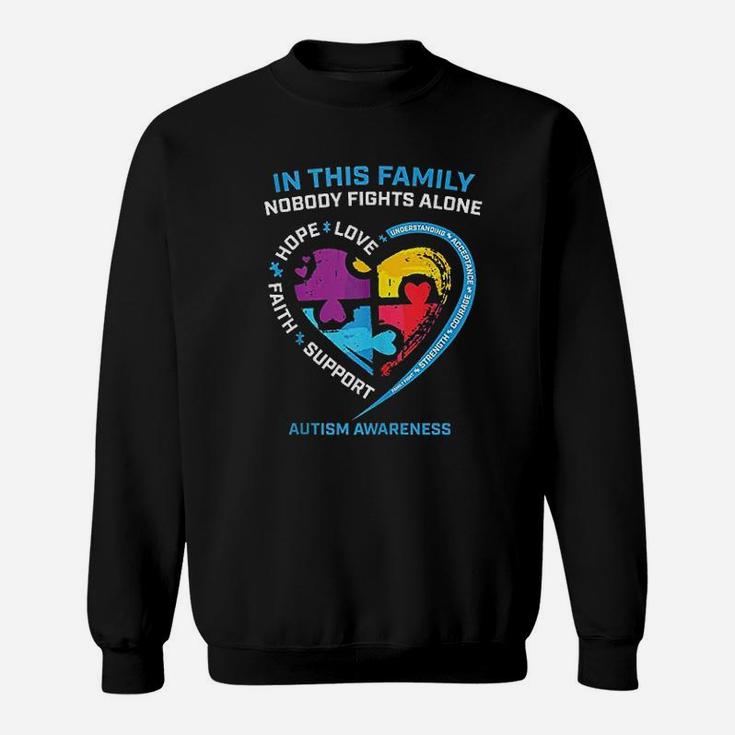 Son Daughter Mom Dad Family I Wear Blue Awareness Sweatshirt