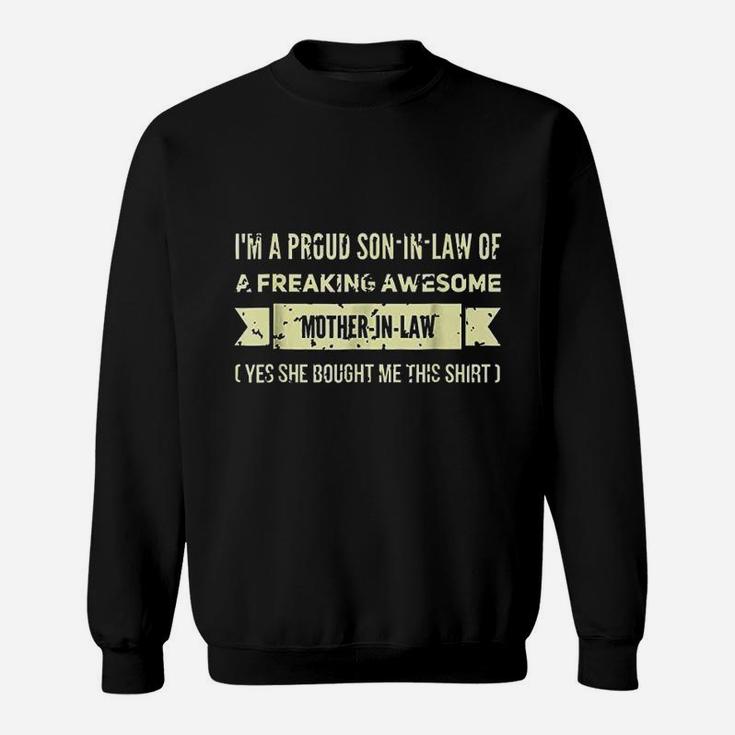 Son In Law Of A Freaking Awesome Mother In Law Sweatshirt