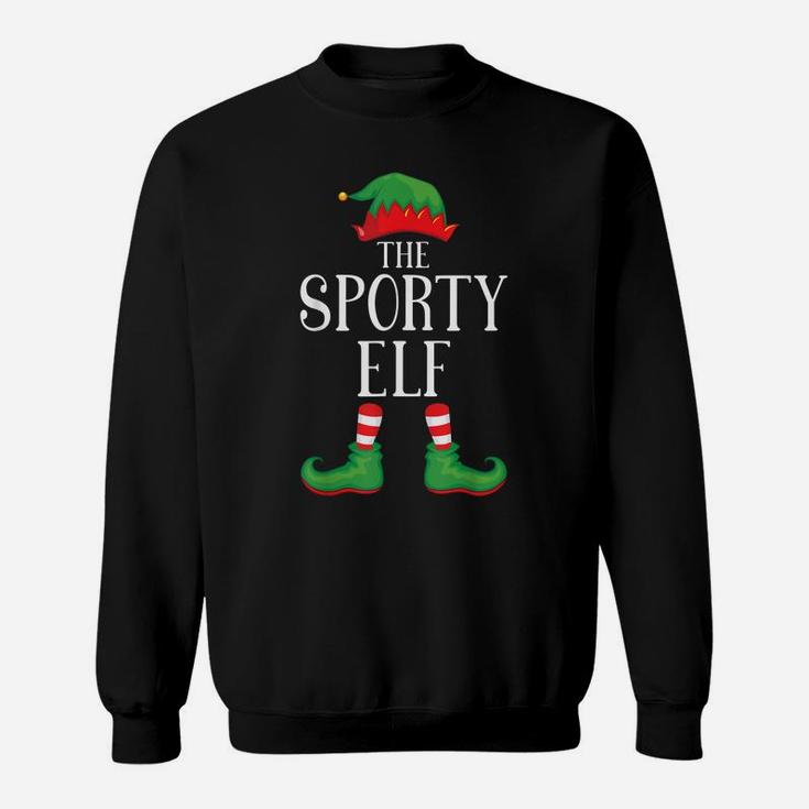 Sporty Elf Matching Group Xmas Funny Family Christmas Sweatshirt