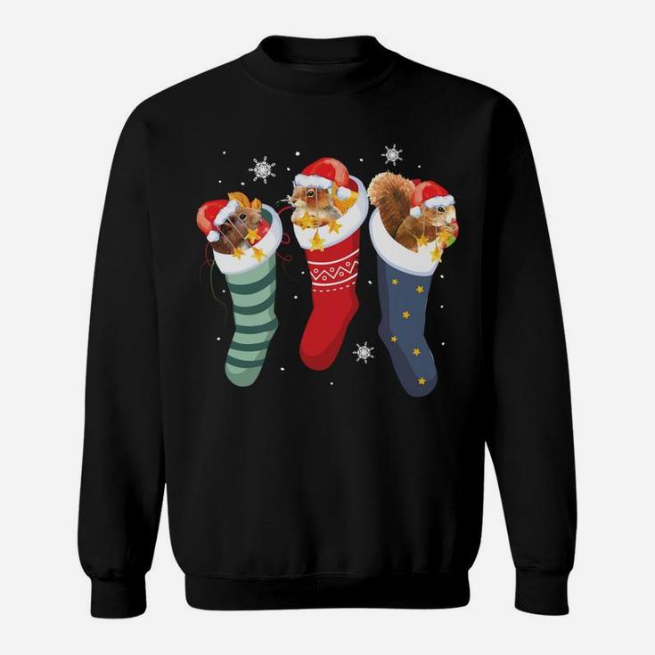 Squirrel Socks Funny Cute Pet Christmas Xmas Sweatshirt Sweatshirt