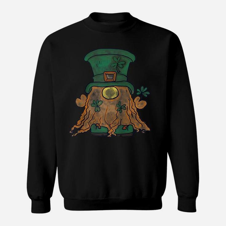 St Pat Gnome Clover Hat St Patrick's Day Irish Love Gnome Raglan Baseball Tee Sweatshirt
