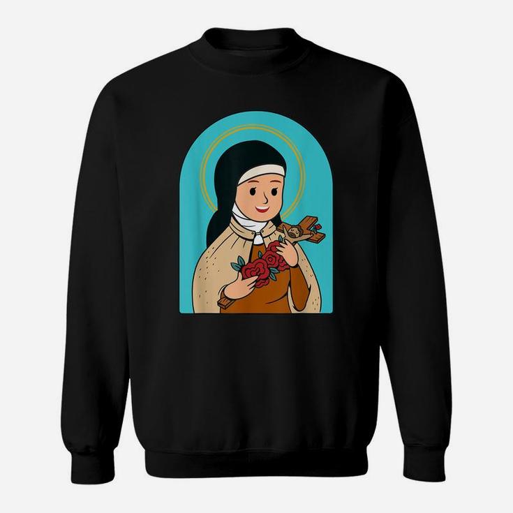 St Therese Of Lisieux Kids Little Flower Catholic Saint Soul Sweatshirt