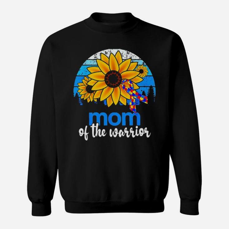 Sunflower Autism Mom Of The Warrior Vintage Sweatshirt