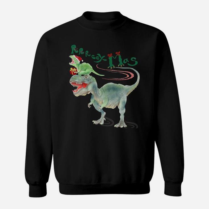T-Rex And Baby Rex Dinosaur Christmas Xmas Sweatshirt