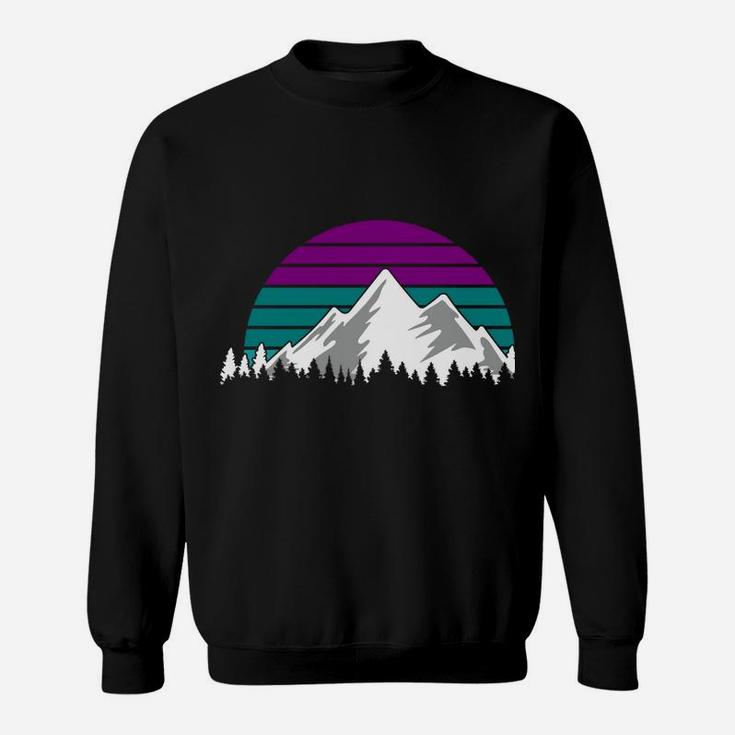 Take A Hike Funny Retro Vintage Sunset Mountains Hiking Sweatshirt