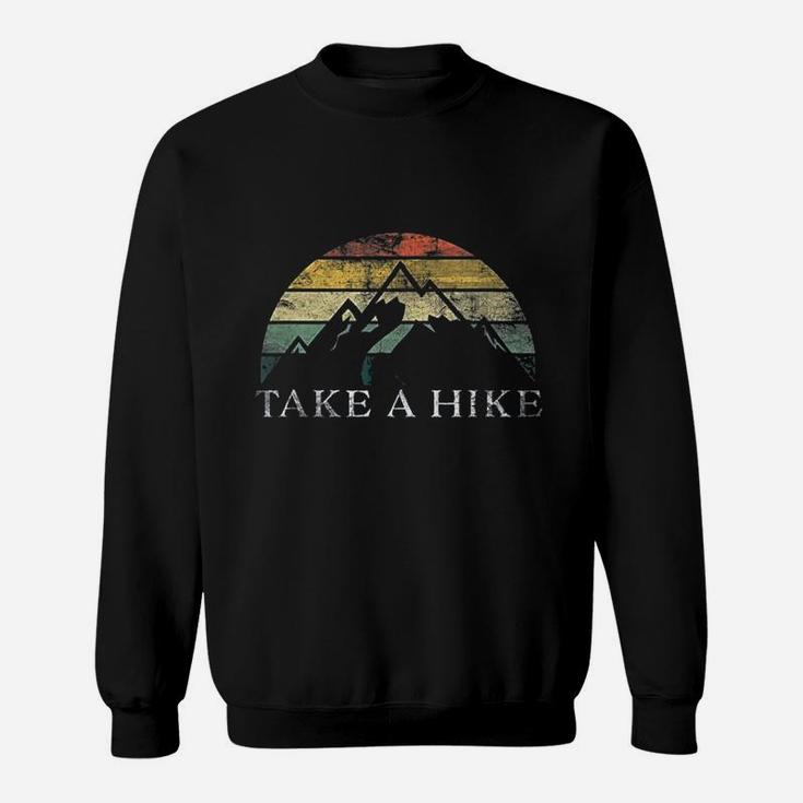 Take A Hike Retro Weathered Outdoor Hiking Sweatshirt