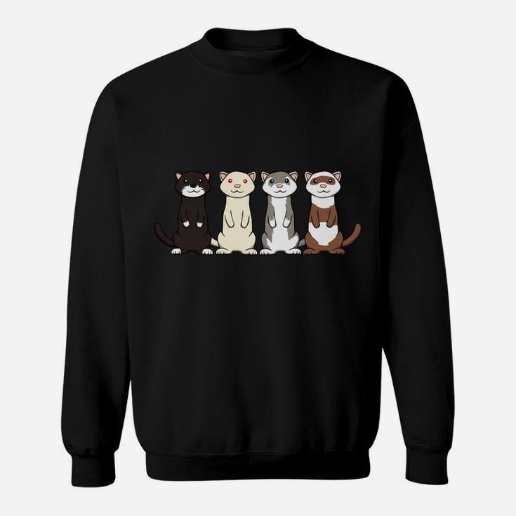 Team Ferret Cute Rodent Ironic Saying Sweatshirt