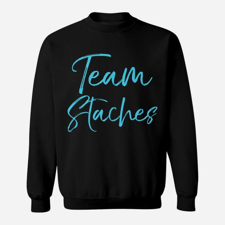 Team Pink Or Team Blue Pick Side Gender Reveal Team Staches Sweatshirt